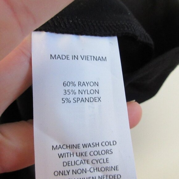 Quince Ultra Stretch Ponte Cap Sleeve Dress S Black Rayon Mini Career Office 414 - Picture 4 of 13